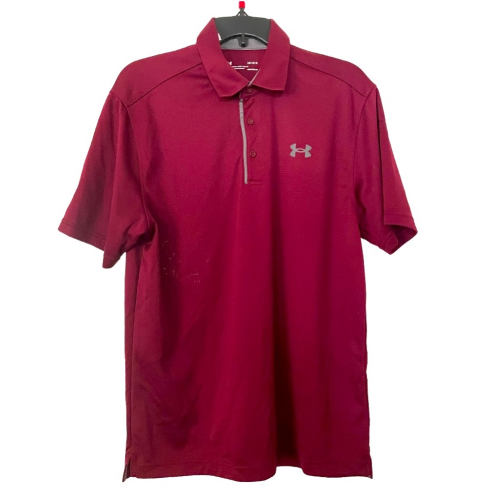 Men’s Under Armour Loose Heat Gear performance Short Sleeve Polo Shirt size L